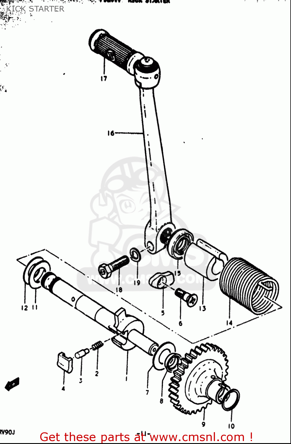 KICK STARTER RV90 1972 (J) USA (E03)