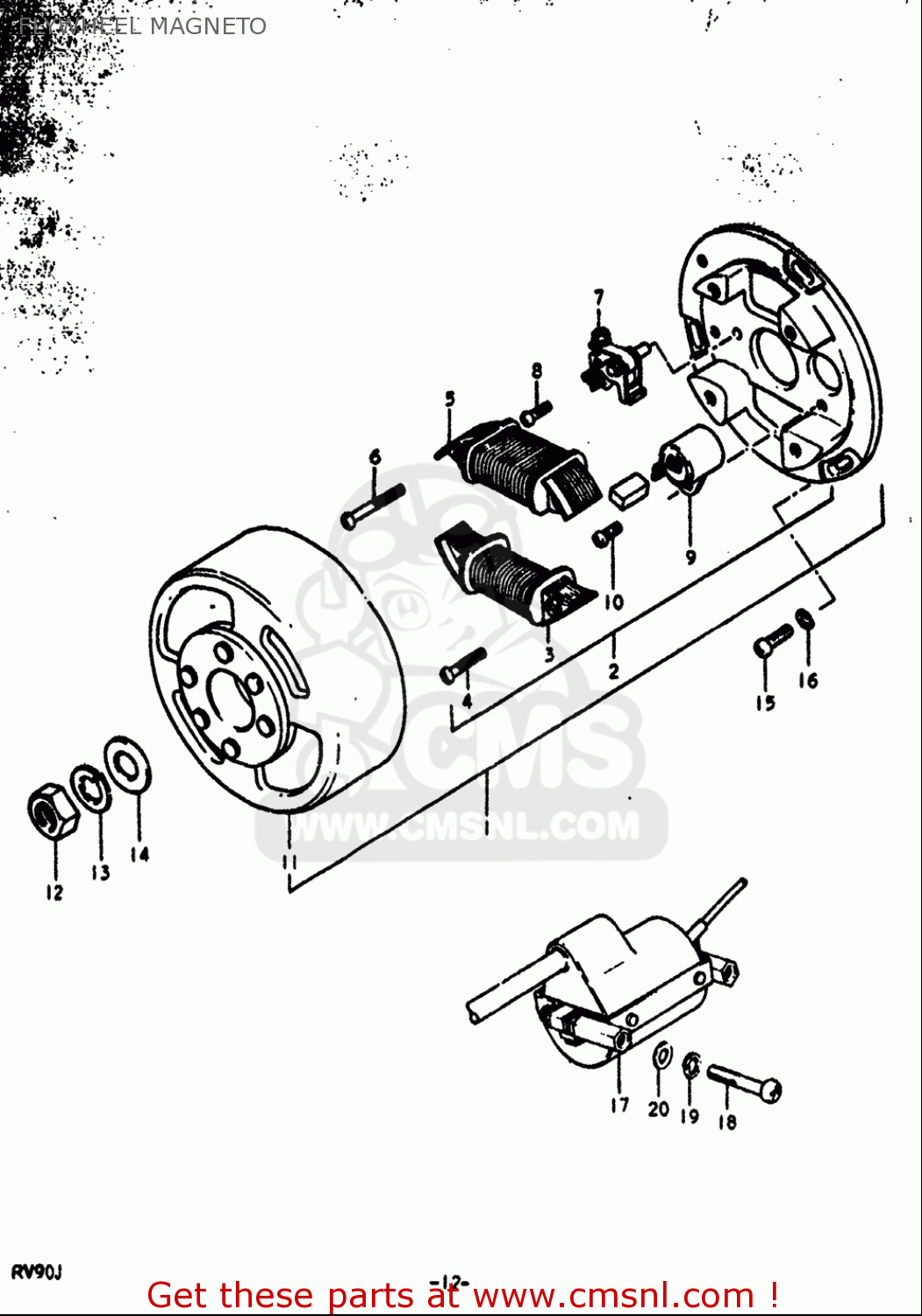 FLYWHEEL MAGNETO RV90 1972 (J) USA (E03)