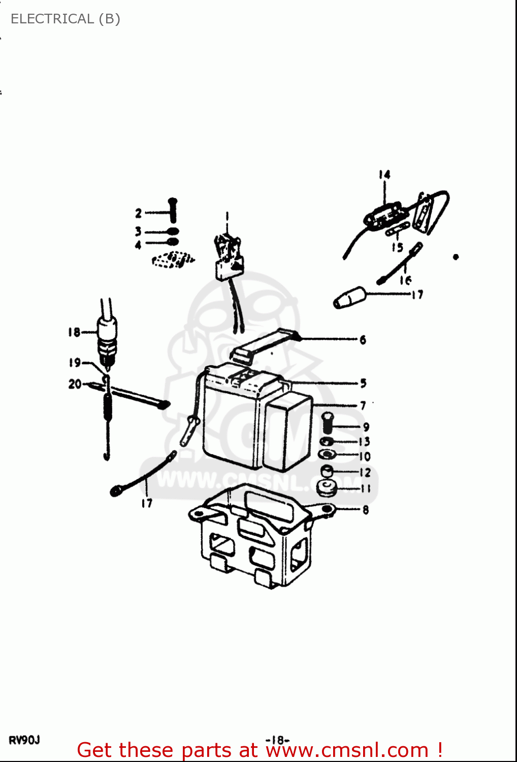 ELECTRICAL (B) RV90 1972 (J) USA (E03)