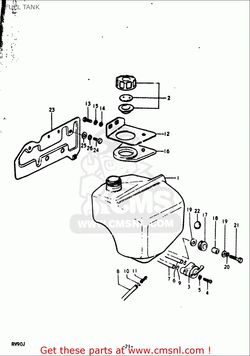 FUEL TANK RV90 1972 (J) USA (E03)