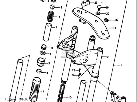 FRONT FORK - RV90 1972 (J) USA (E03)