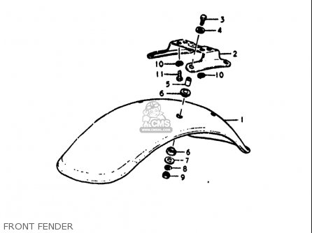 FRONT FENDER - RV90 1972 (J) USA (E03)