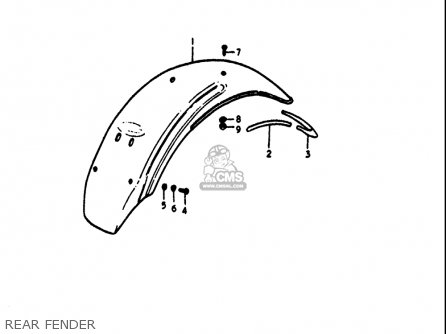 REAR FENDER - RV90 1972 (J) USA (E03)