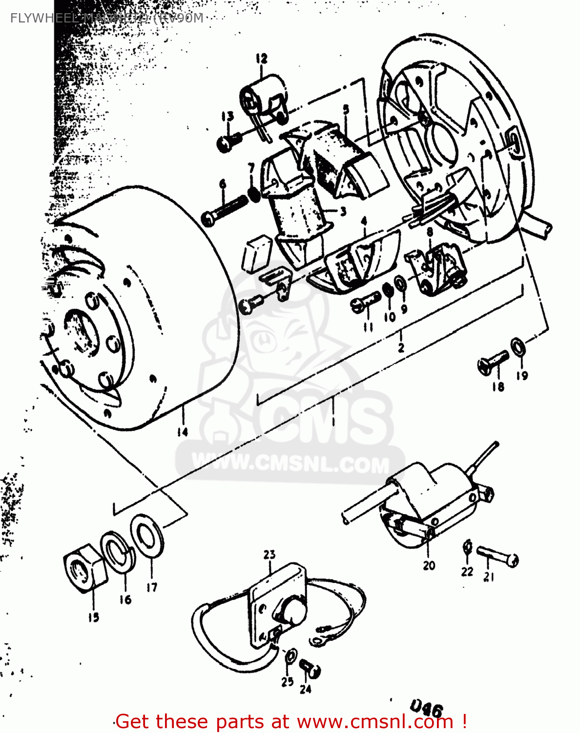 FLYWHEEL MAGNETO (RV90M RV90 1973 (K) USA (E03)
