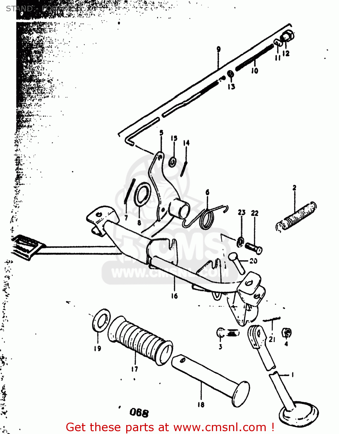 STAND - FOOTREST RV90 1973 (K) USA (E03)