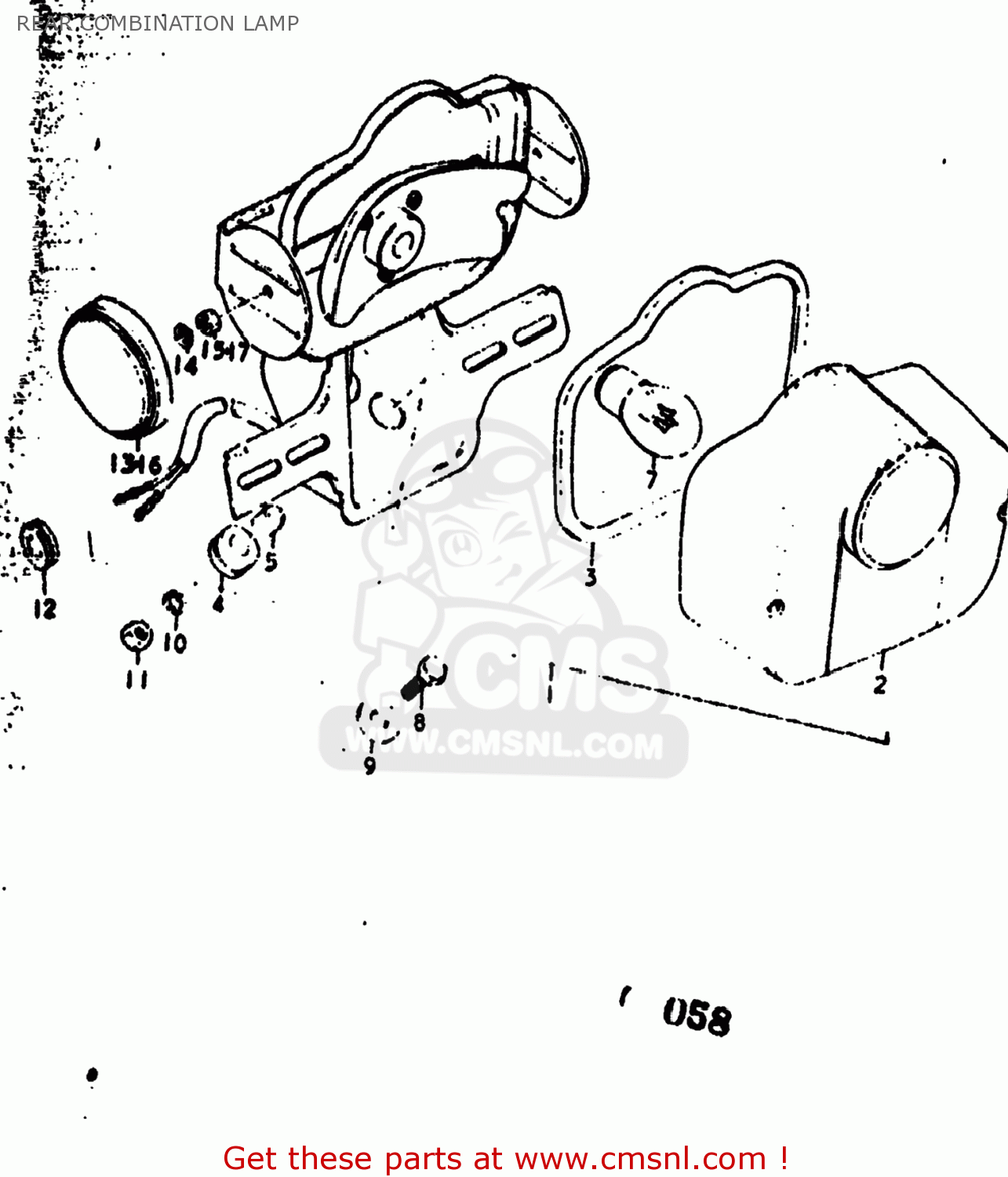REAR COMBINATION LAMP RV90 1974 (L) USA (E03)