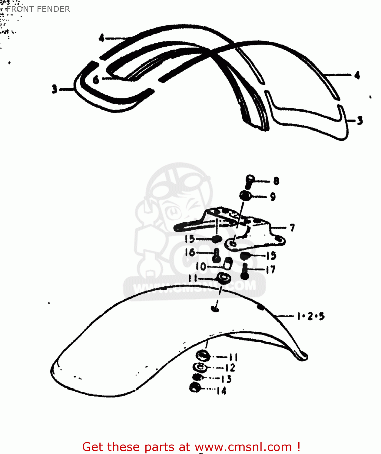FRONT FENDER RV90 1975 (M) USA (E03)