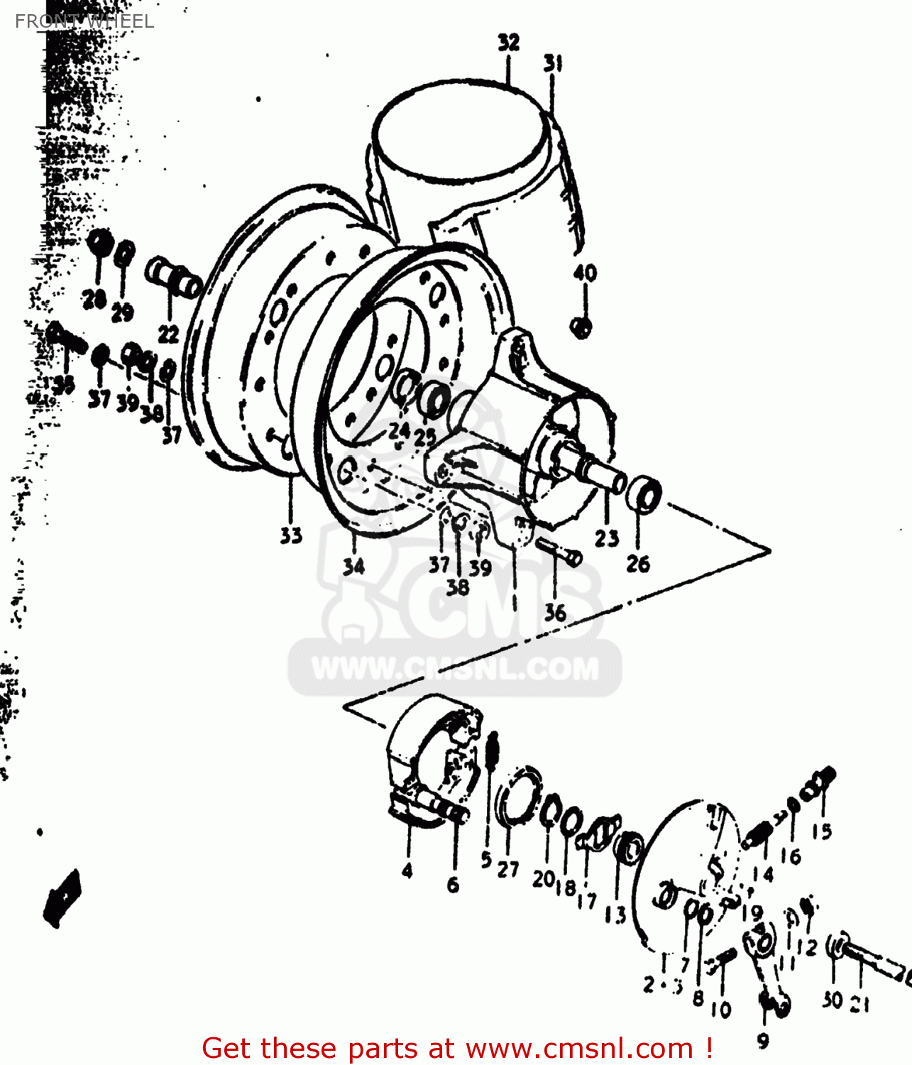 FRONT WHEEL RV90 1976 (A) USA (E03)