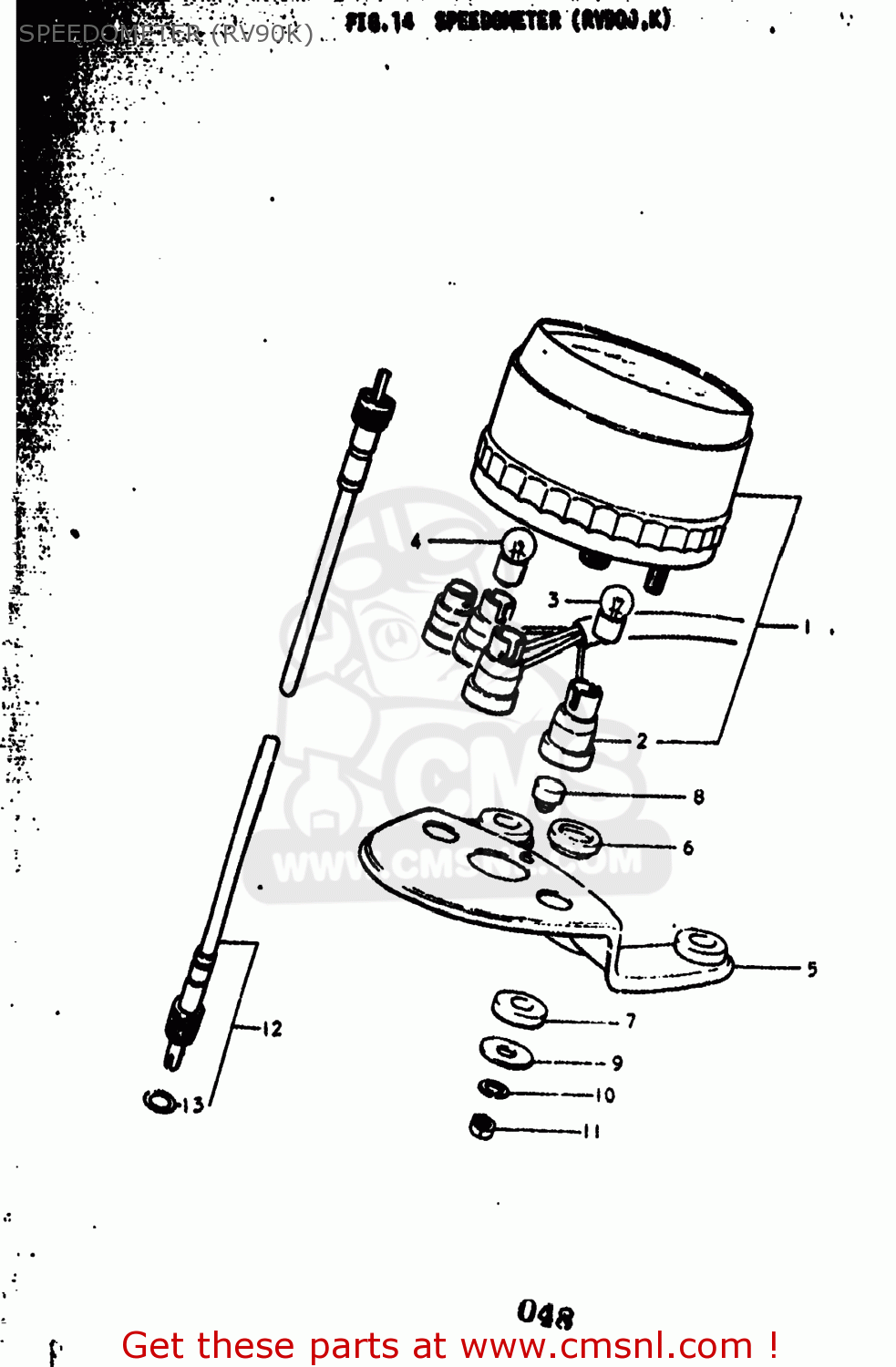 SPEEDOMETER (RV90K) RV90 1976 (A) USA (E03)