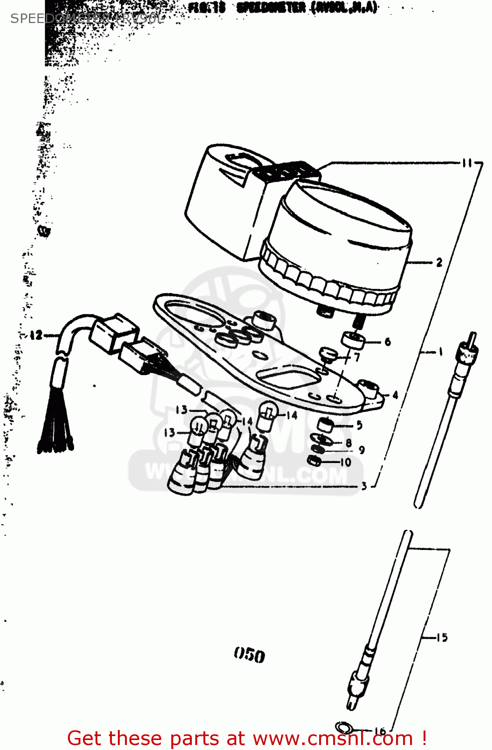 SPEEDOMETER (RV90L RV90 1976 (A) USA (E03)
