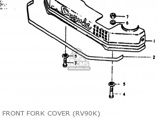 FRONT FORK COVER (RV90K) - RV90 1976 (A) USA (E03)