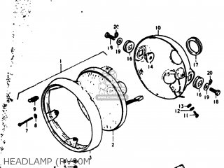 HEADLAMP (RV90M - RV90 1976 (A) USA (E03)