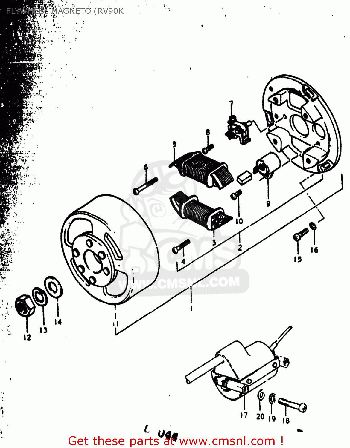 FLYWHEEL MAGNETO (RV90K RV90 1977 (B) USA (E03)