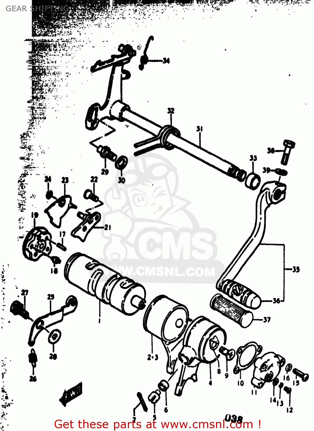 GEAR SHIFTING RV90 1977 (B) USA (E03)