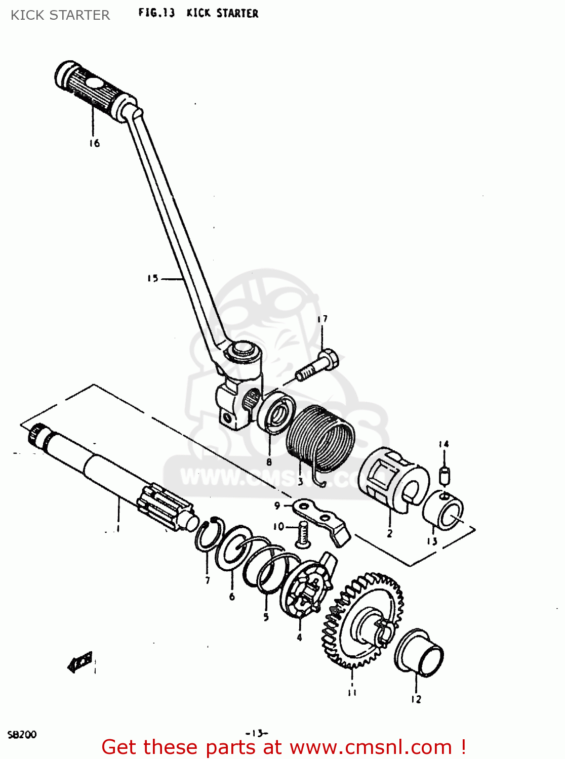 KICK STARTER SB200 1979 (N) (E02)