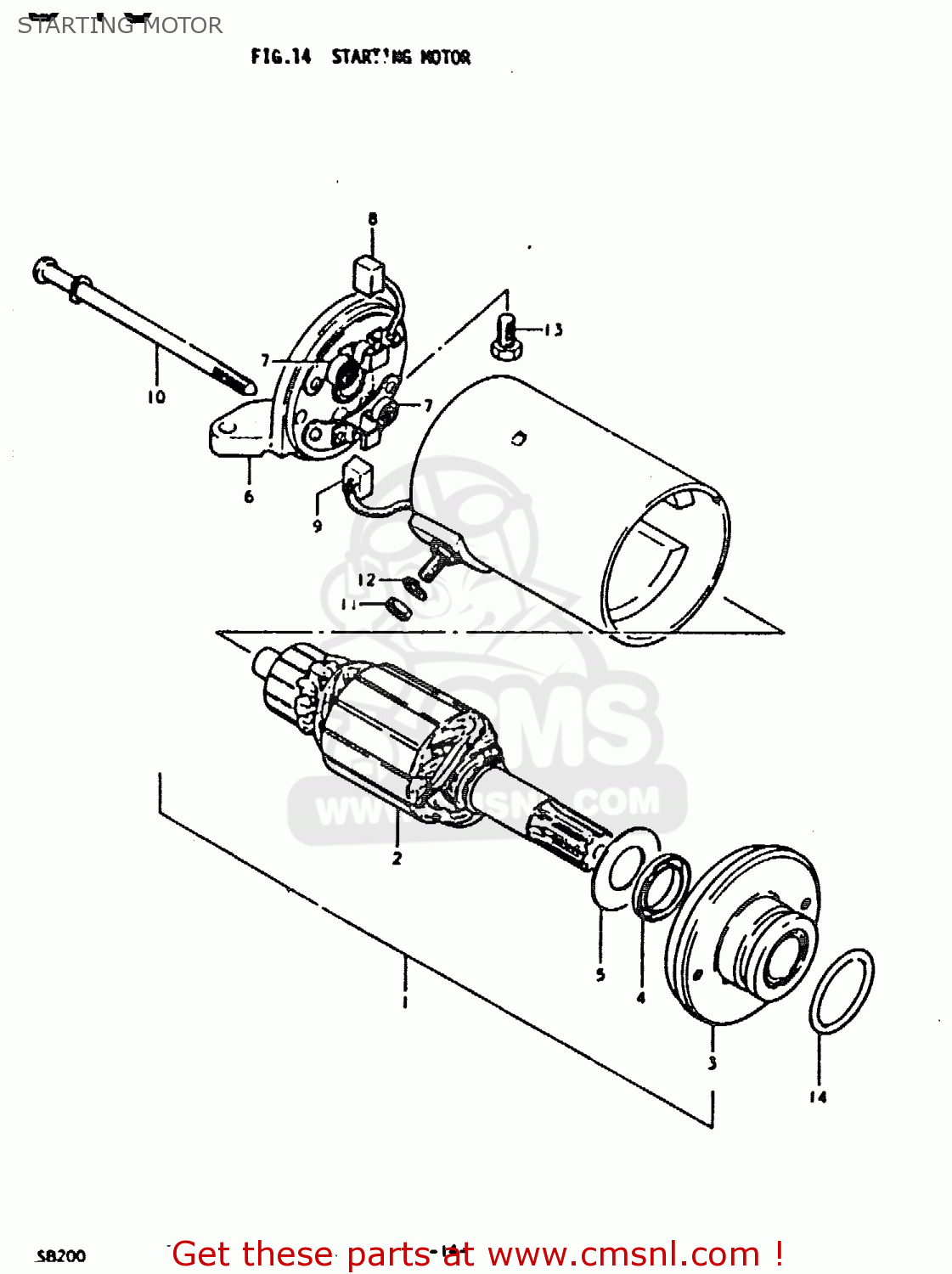 STARTING MOTOR SB200 1979 (N) (E02)