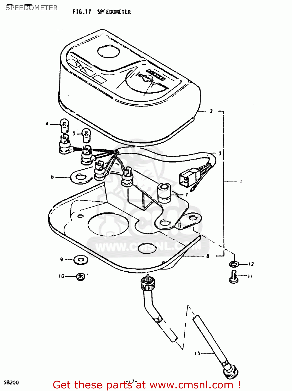 SPEEDOMETER SB200 1979 (N) (E02)