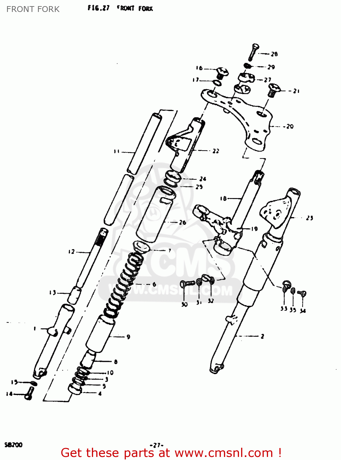FRONT FORK SB200 1979 (N) (E02)