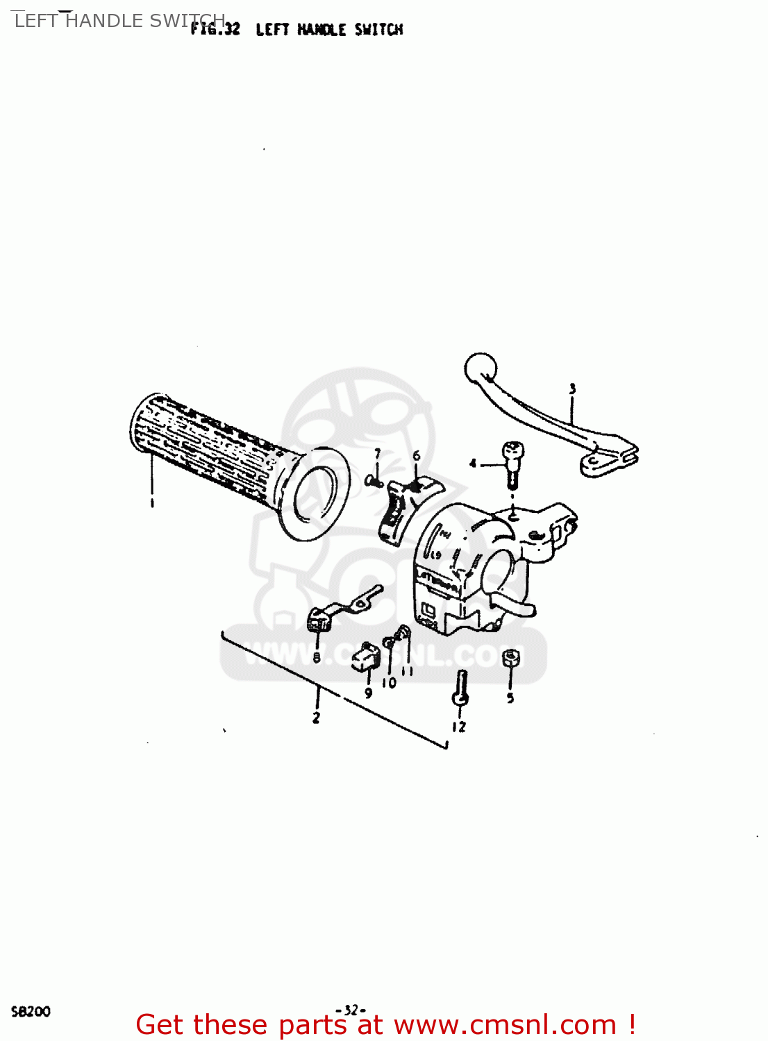LEFT HANDLE SWITCH SB200 1979 (N) (E02)