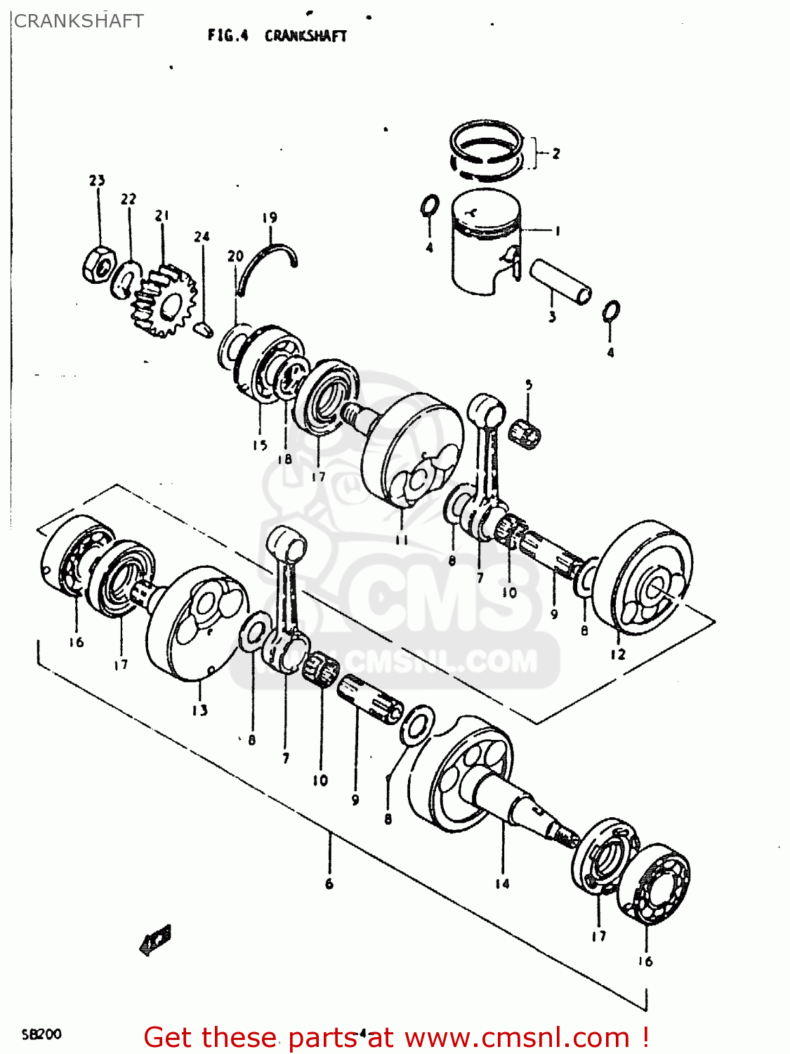 CRANKSHAFT SB200 1979 (N) (E02)