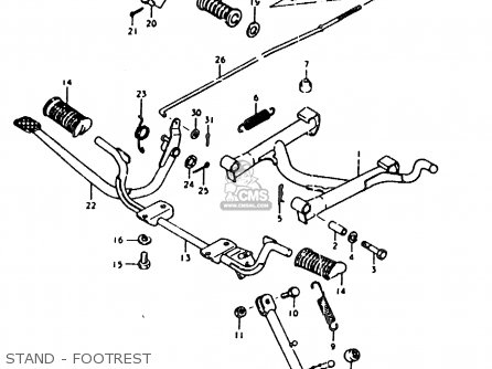 STAND - FOOTREST - SB200 1979 (N) (E02)