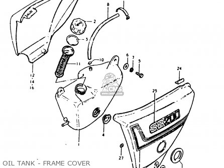 OIL TANK - FRAME COVER - SB200 1979 (N) (E02)