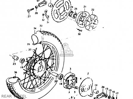 REAR WHEEL - SB200 1979 (N) (E02)