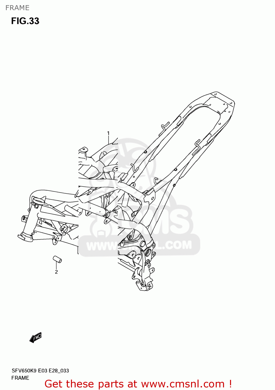 FRAME SFV650 GLADIUS 2009 (K9) USA (E03)