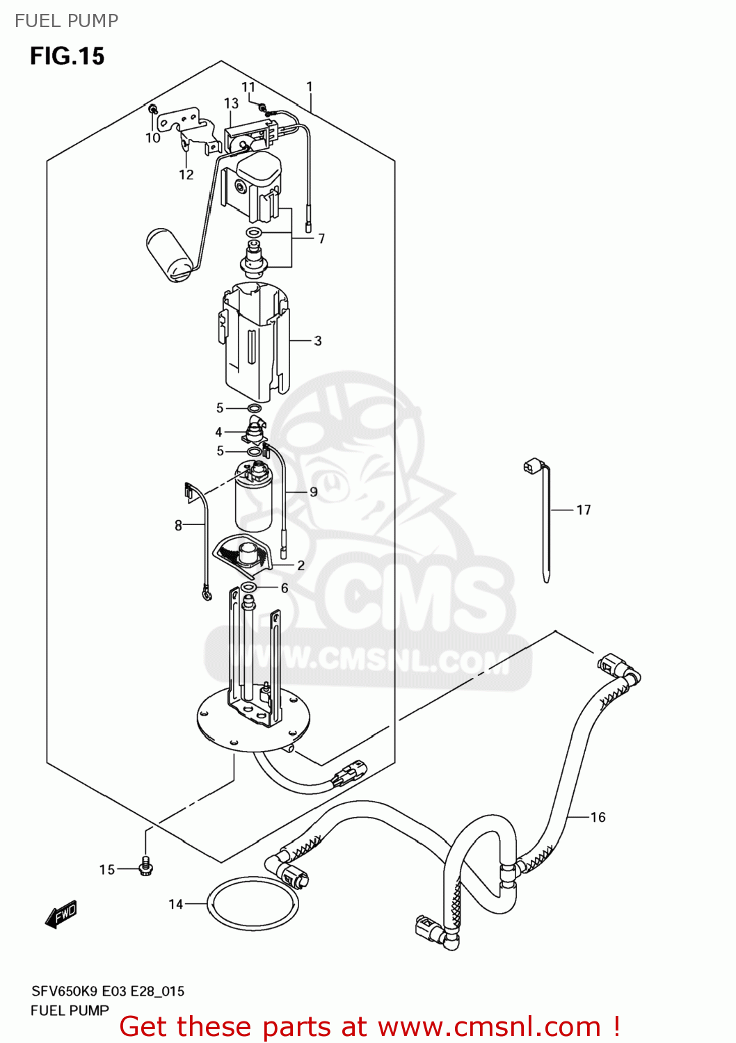 FUEL PUMP SFV650 GLADIUS 2009 (K9) USA (E03)