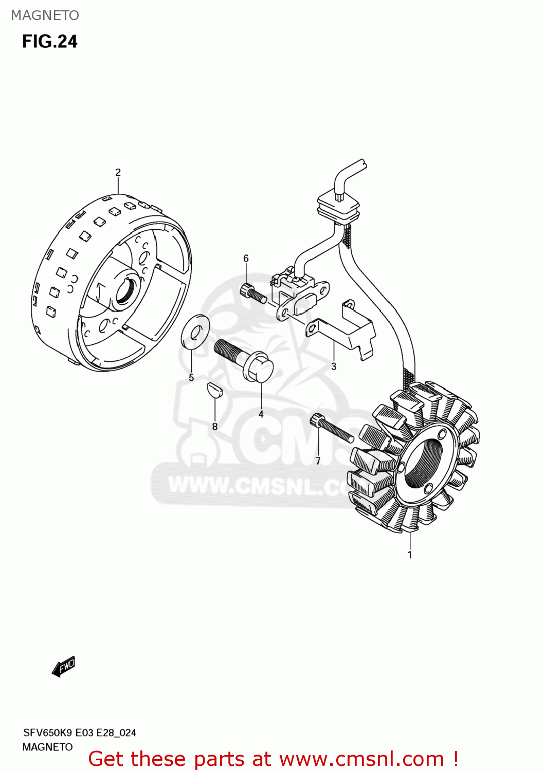 MAGNETO SFV650 GLADIUS 2009 (K9) USA (E03)
