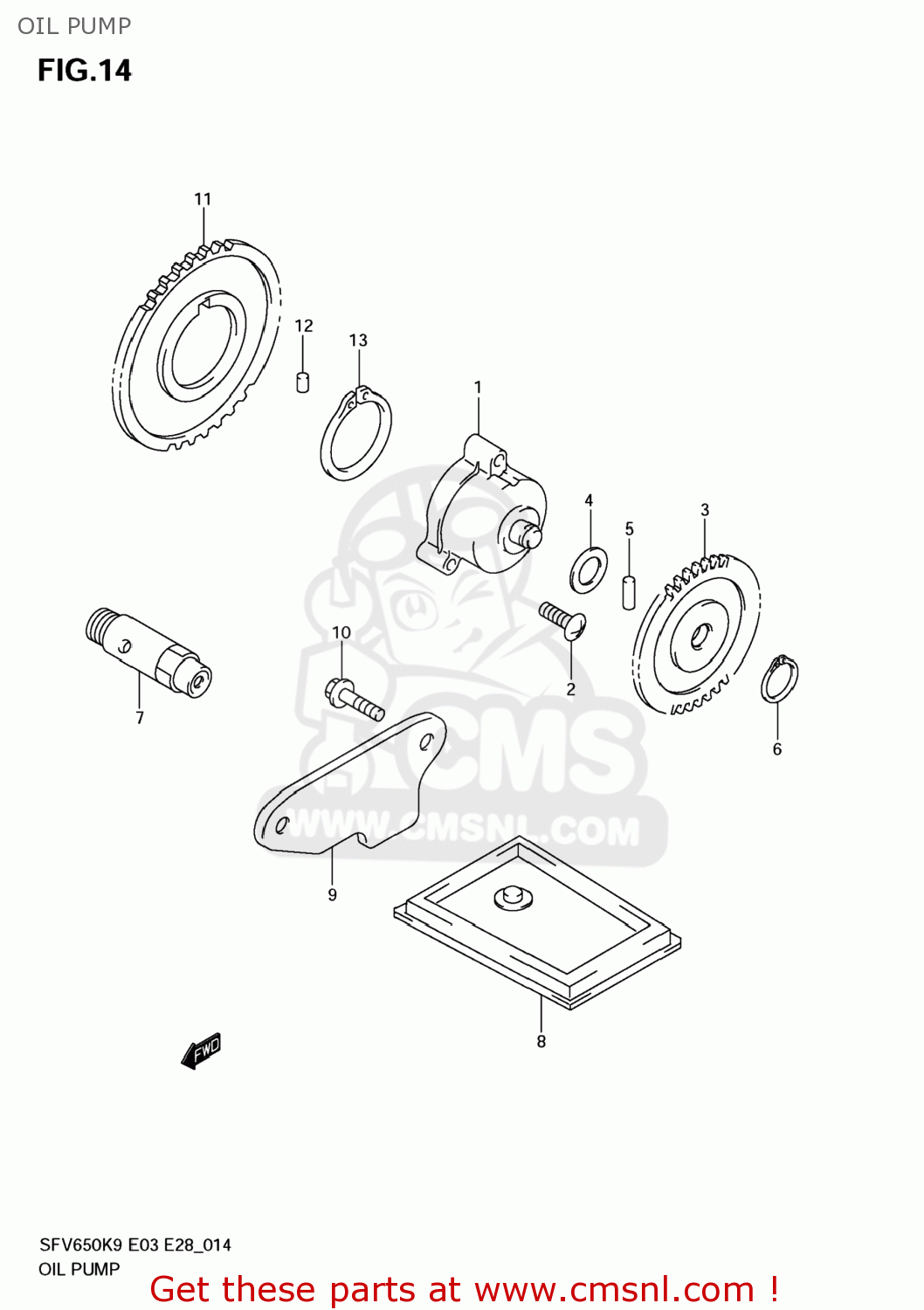 OIL PUMP SFV650 GLADIUS 2009 (K9) USA (E03)