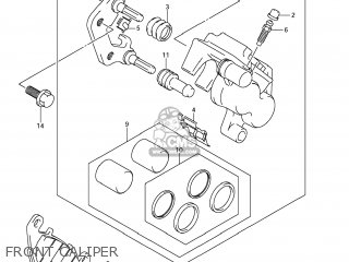 FRONT CALIPER - SFV650 GLADIUS 2009 (K9) USA (E03)