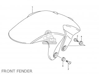 FRONT FENDER - SFV650 GLADIUS 2009 (K9) USA (E03)