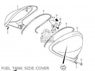 FUEL TANK SIDE COVER - SFV650 GLADIUS 2009 (K9) USA (E03)