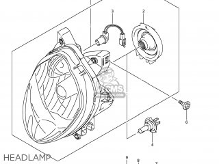 HEADLAMP - SFV650 GLADIUS 2009 (K9) USA (E03)