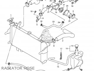 RADIATOR HOSE - SFV650 GLADIUS 2009 (K9) USA (E03)