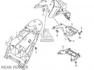REAR FENDER - SFV650 GLADIUS 2009 (K9) USA (E03)