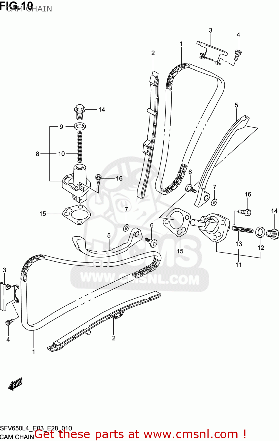 CAM CHAIN SFV650 GLADIUS 2014 (L4) USA (E03)