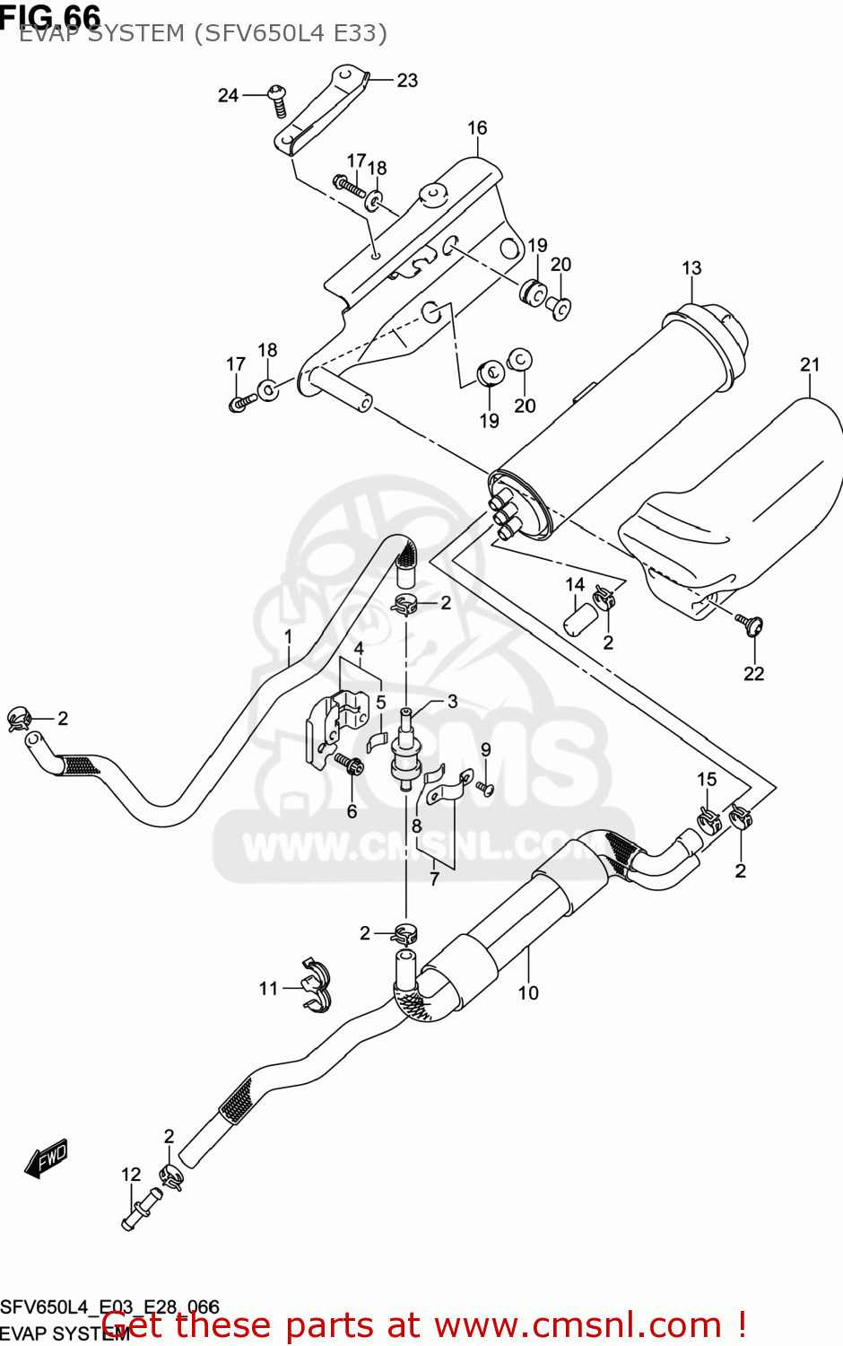 EVAP SYSTEM (SFV650L4 E33) SFV650 GLADIUS 2014 (L4) USA (E03)