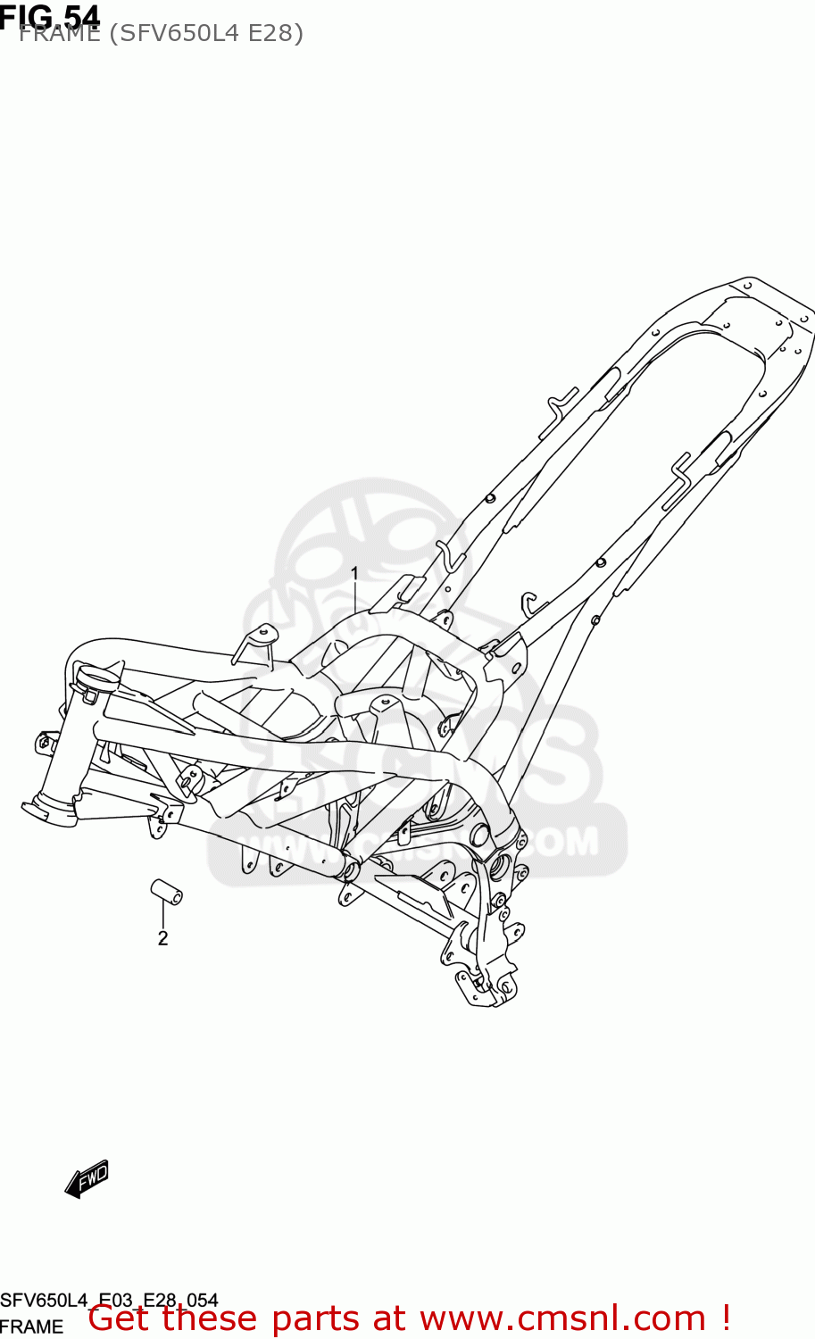 FRAME (SFV650L4 E28) SFV650 GLADIUS 2014 (L4) USA (E03)