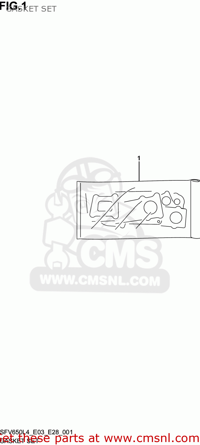 GASKET SET SFV650 GLADIUS 2014 (L4) USA (E03)
