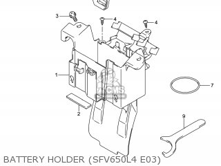 BATTERY HOLDER (SFV650L4 E03) - SFV650 GLADIUS 2014 (L4) USA (E03)