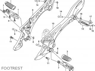 FOOTREST - SFV650 GLADIUS 2014 (L4) USA (E03)