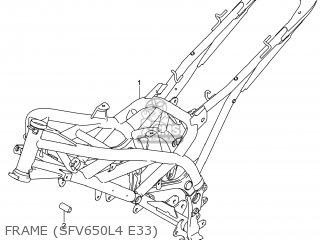 FRAME (SFV650L4 E33) - SFV650 GLADIUS 2014 (L4) USA (E03)