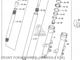 FRONT FORK DAMPER (SFV650L4 E28) - SFV650 GLADIUS 2014 (L4) USA (E03)