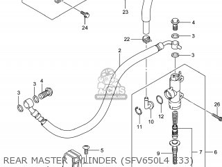 REAR MASTER CYLINDER (SFV650L4 E33) - SFV650 GLADIUS 2014 (L4) USA (E03)