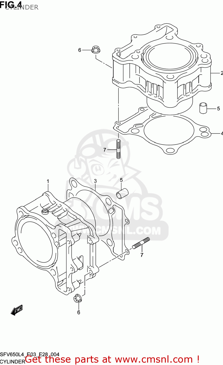 CYLINDER SFV650A GLADIUS 2014 (L4) USA (E03)