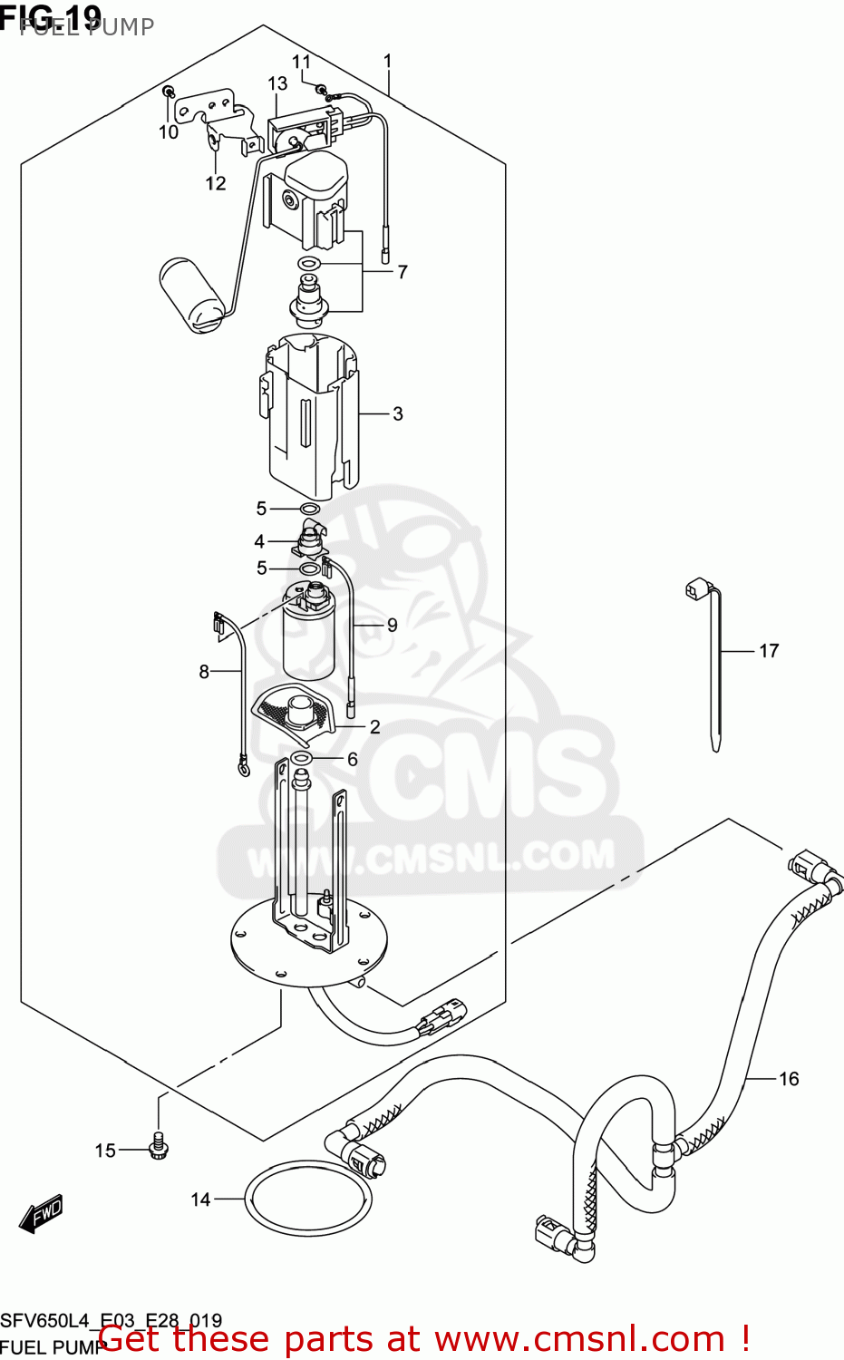 FUEL PUMP SFV650A GLADIUS 2014 (L4) USA (E03)