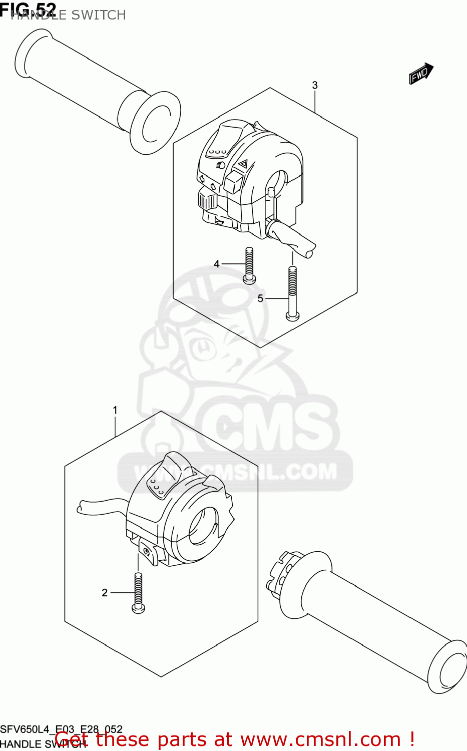 HANDLE SWITCH SFV650A GLADIUS 2014 (L4) USA (E03)