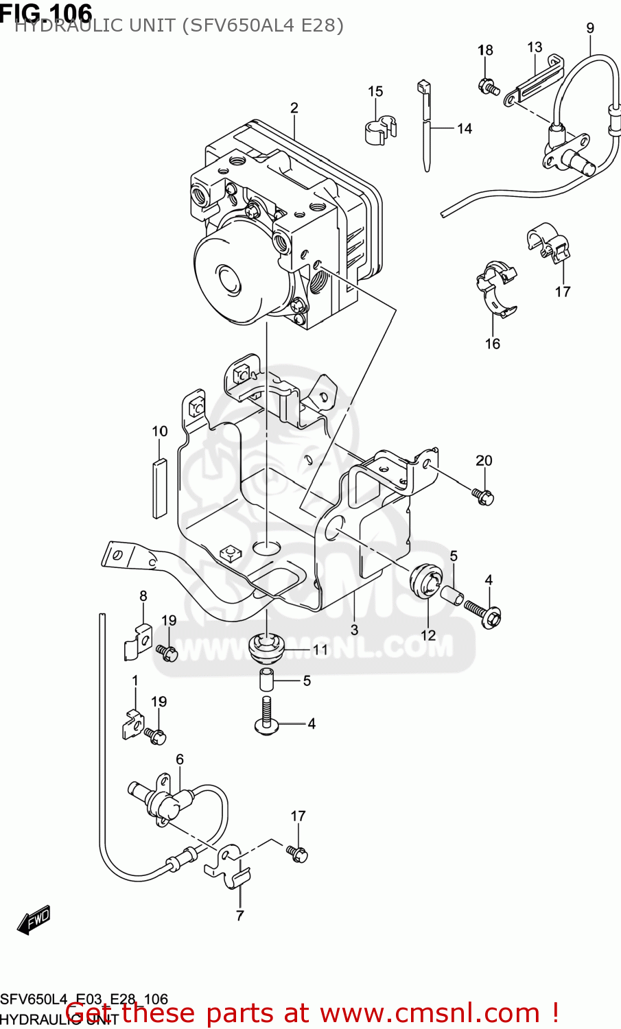 HYDRAULIC UNIT (SFV650AL4 E28) SFV650A GLADIUS 2014 (L4) USA (E03)
